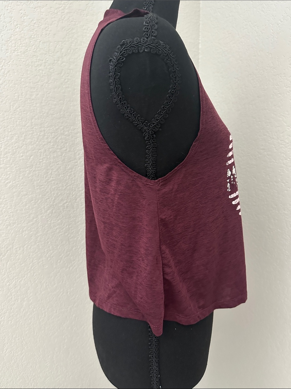 Spiritual Gangster Maroon Graphic Muscle Tank - MANIFEST - Picture 2 of 4